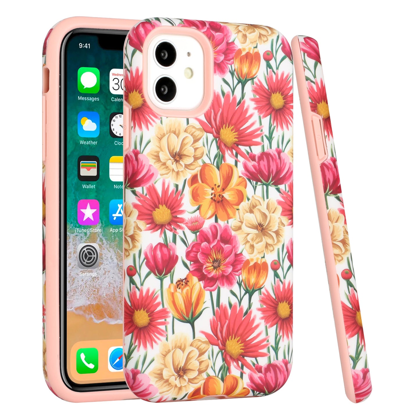 For Samsung Galaxy Z Flip 4 5G Bliss Floral Stylish Design Hybrid Rubber TPU Hard PC Shockproof Armor Slim  Phone Case Cover