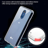 For LG Q7, LG Q7+ Slim Fit Hybrid Transparent Rubber Gummy Hard PC Silicone Durable Protective Clear Phone Case Cover