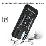 For Samsung Galaxy S22+ Plus Invisible Wallet Credit Card Holder with Ring Stand Kickstand Heavy Duty Slim Shockproof Hybrid  Phone Case Cover