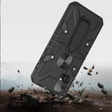 For Samsung Galaxy A71 5G Armor Kickstand Case Hybrid Heavy Duty Silicone Bumper with Magnetic Function Shockproof Hard  Phone Case Cover