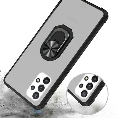 For Samsung Galaxy S22 /Plus Ultra Clear Silicone Shockproof Tuff Hybrid Protection Cover Transparent TPU with Magnetic Ring Kickstand  Phone Case Cover