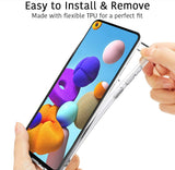 For Samsung Galaxy A13 5G Case Premium Hybrid Soft Silicone Gummy TPU Gel Candy Skin Flexible Skinny Slim Thin Protector Clear Phone Case Cover