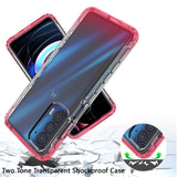 For Motorola Edge 2021 Dual Layer Hybrid Clear Gradient Two Tone Transparent Shockproof Rubber TPU Hard Protective Frame  Phone Case Cover