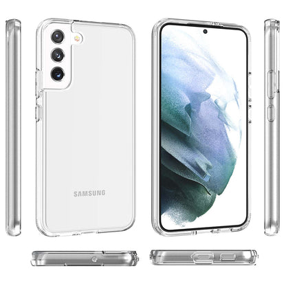 For Samsung Galaxy S23 Clear Full Transparency Thick Hybrid Hard PC Shell & Soft TPU Shock-Absorption Bumper Transparent Phone Case Cover