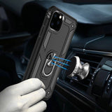 For Apple iPhone 13 / Pro Max Mini Hybrid Durable 360 Degree Rotatable Ring Stand Holder Kickstand Fit Magnetic Car Mount  Phone Case Cover