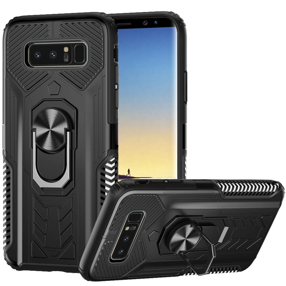 For Apple iPhone 8 Plus/7 Plus/6 6S Plus Military Grade Hybrid Heavy Duty 2 in 1 Hard PC and Silicone with Ring Stand Holder  Phone Case Cover