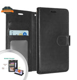For Cricket Influence Luxury Leather Wallet Case with Credit Card Holder Storage Lanyard Kickstand & Magnetic Flip Protective  Phone Case Cover