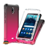 For Nokia C200 Hybrid 2in1 Front Bumper Frame Cover Square Edge Shockproof TPU + Hard PC Anti-Slip Heavy Duty  Phone Case Cover