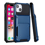 For Apple iPhone SE 3 (2022) SE/8/7 Multiple Wallet Hidden Credit Card Holder (Upto 5 Cards) Shockproof Hybrid Durable  Phone Case Cover