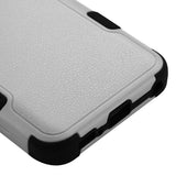 For LG Q7, LG Q7+ Hybrid Three Layer Hard PC Shockproof Heavy Duty TPU Rubber Anti-Drop Gray Black Phone Case Cover