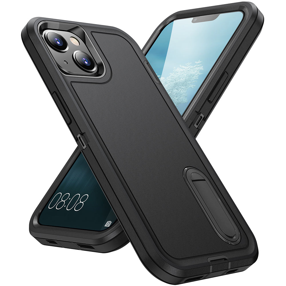 For Apple iPhone 14 /Plus Pro Max Hybrid Protective Hybrid Armor 3 in 1 Shockproof with Kickstand Heavy Duty Rugged  Phone Case Cover