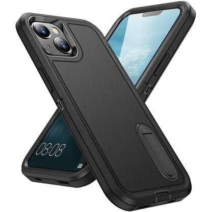 For Apple iPhone 14 /Plus Pro Max Hybrid Protective Hybrid Armor 3 in 1 Shockproof with Kickstand Heavy Duty Rugged  Phone Case Cover