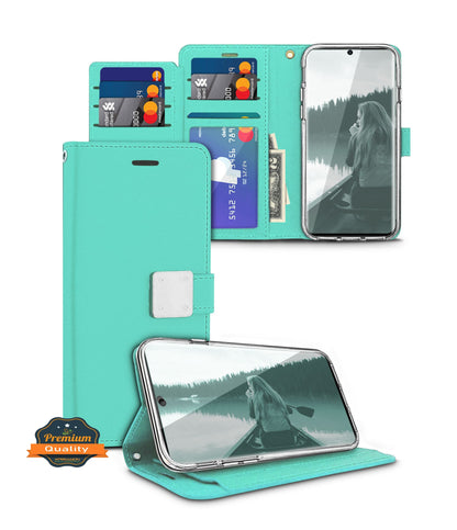 For Samsung Galaxy S20 FE /Fan Edition luxurious PU leather Wallet 6 Card Slots folio with Wrist Strap & Stand Pouch Flip  Phone Case Cover
