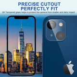 For Apple iPhone 14 Plus (6.7") Camera Lens Protector Tempered Glass Rear Back Camera Protective Lens Shield, Case Friendly Clear Screen Protector