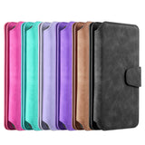For Apple iPhone 13 /Pro Max Mini Wallet Case Magnetic Detachable Zipper Pocket PU Leather Flip Pouch with 7 Credit Card Slots Holder  Phone Case Cover