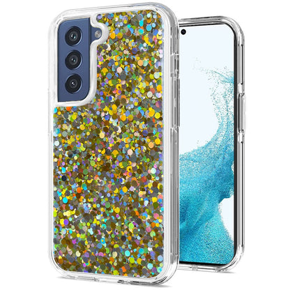For Apple iPhone 14 Plus (6.7") Colorful Glitter Bling Sparkle Epoxy Glittering Shining Hybrid Hard TPU Shockproof  Phone Case Cover