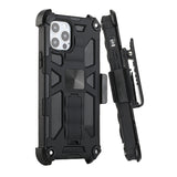 For Apple iPhone 13 Pro (6.1") Hybrid 3in1 Combo Holster Belt Clip with Kickstand, Full-Body Protective Military-Grade  Phone Case Cover