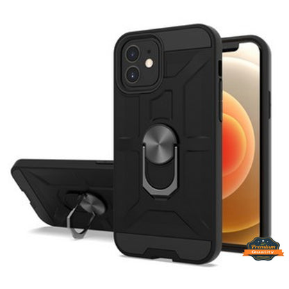 For OnePlus Nord N200 5G Hybrid with Ring Stand [360° Rotatable Ring Holder Magnetic Kickstand] Armor Shockproof TPU  Phone Case Cover