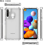 For Samsung Galaxy A22 5G Transparent 3 Layer Heavy Duty Rugged Full Body Shockproof Hybrid Hard PC + TPU Bumper Protective  Phone Case Cover