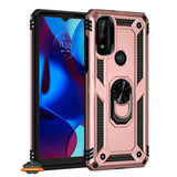 For Motorola Moto G Pure Shockproof Hybrid Dual Layer PC + TPU with Ring Stand Metal Kickstand Heavy Duty Armor Shell  Phone Case Cover