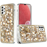 For Samsung Galaxy A13 4G Bling Clear Crystal 3D Full Diamonds Luxury Sparkle Transparent Rhinestone Hybrid Protective  Phone Case Cover