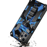 For Apple iPhone 12 Pro Max (6.7") Heavy Duty Stand Hybrid [Military Grade] Rugged with Built-in Kickstand Fit Magnetic Car Mount  Phone Case Cover
