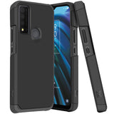 For TCL 30 XE 5G Ultra Slim Corner Protection Shock Absorption Tuff Hybrid Dual Layer Hard PC and TPU Rubber Armor Defender  Phone Case Cover
