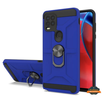 For Samsung Galaxy A12 5G Hybrid Ring Stand [360° Rotatable Ring Holder Magnetic Kickstand] Shockproof Hard Rubber TPU  Phone Case Cover