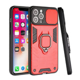 For Apple iPhone 12 /12 Pro (6.1") Kickstand Hybrid with Camera Protector, Built-in 360° Rotate Ring Stand & TPU Bumper  Phone Case Cover