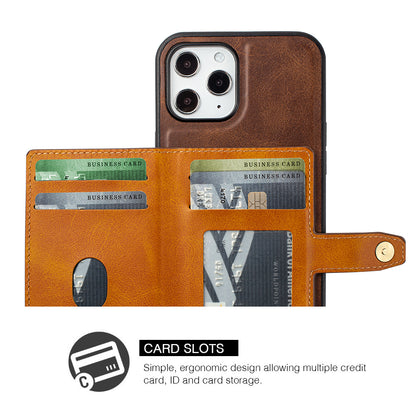 For Apple iPhone 14 /Plus Pro Max Leather Wallet Case Multi Card Slim Hybrid Pouch with 5 Credit Card & ID Slots Stand Flip  Phone Case Cover
