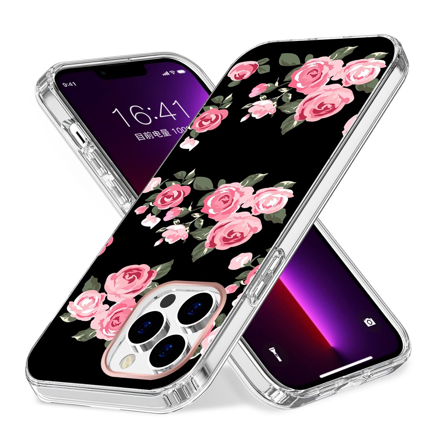 For Apple iPhone 14 Pro (6.1") Creative Stylish Fashion Design Hybrid Rubber TPU Hard PC Shockproof Slim Fit  Phone Case Cover