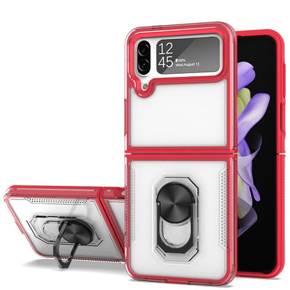 For Nokia C200 Clear Transparent Armor Rugged Defender Shockproof Hybrid with Ring Holder Kickstand  Phone Case Cover