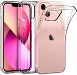 For Apple iPhone 13 Pro Max (6.7") Transparent Gummy Acrylic TPU Hybrid Cushion Rigid Shock Protection Rubber Bumper Hard Back Clear Phone Case Cover