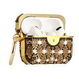 For Apple AirPods 2 & 1 Royal Design Sparkly Diamonds Shockproof Bling Rhinestone Glitter with Keychain Carrying