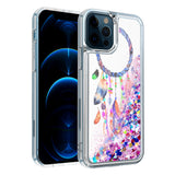 For Apple iPhone 13 (6.1") Quicksand Design Liquid Glitter Bling Hybrid Floating Flowing Sparkle Colorful TPU Protective  Phone Case Cover