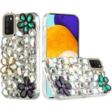 For Samsung Galaxy A03S Bling Crystal 3D Full Diamonds Luxury Sparkle Rhinestone Hybrid Bumper  Phone Case Cover
