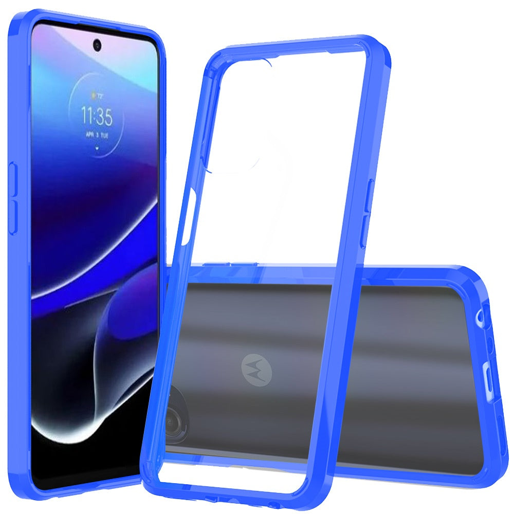 For Motorola Moto G Stylus 5G 2022 Hybrid Slim Crystal Clear Transparent Shock-Absorption Bumper Hard PC Back Frame  Phone Case Cover