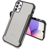 For Samsung Galaxy A33 5G Hybrid Aluminum Alloy Metal Clear Transparent Back PC TPU Bumper Frame Armor Shockproof  Phone Case Cover