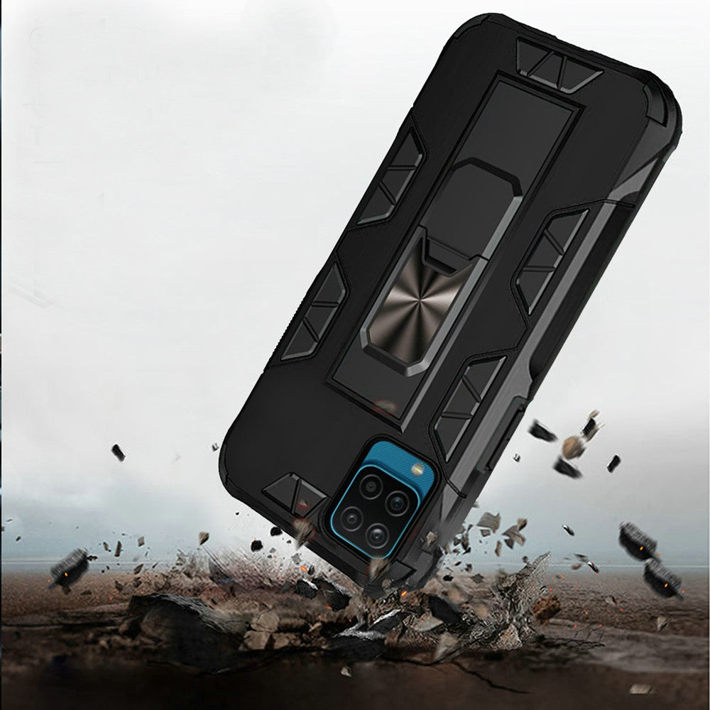 For Samsung Galaxy S22 Hybrid Magnetic Slide Ring Stand fit Car Mount Grip Holder Heavy Duty Rugged Military Grade  Phone Case Cover