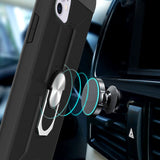 For Apple iPhone 12 /Pro Max Mini Stand Kickstand Ring Holder [360° Rotating] Armor Dual Layer Work with Magnetic Car Mount  Phone Case Cover