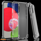 For T-Mobile Revvl 6 Pro 5G HD Crystal Hybrid PC+TPU [Four-Corner Protective] Rubber Shockproof Gel Bumper Transparent Clear Phone Case Cover