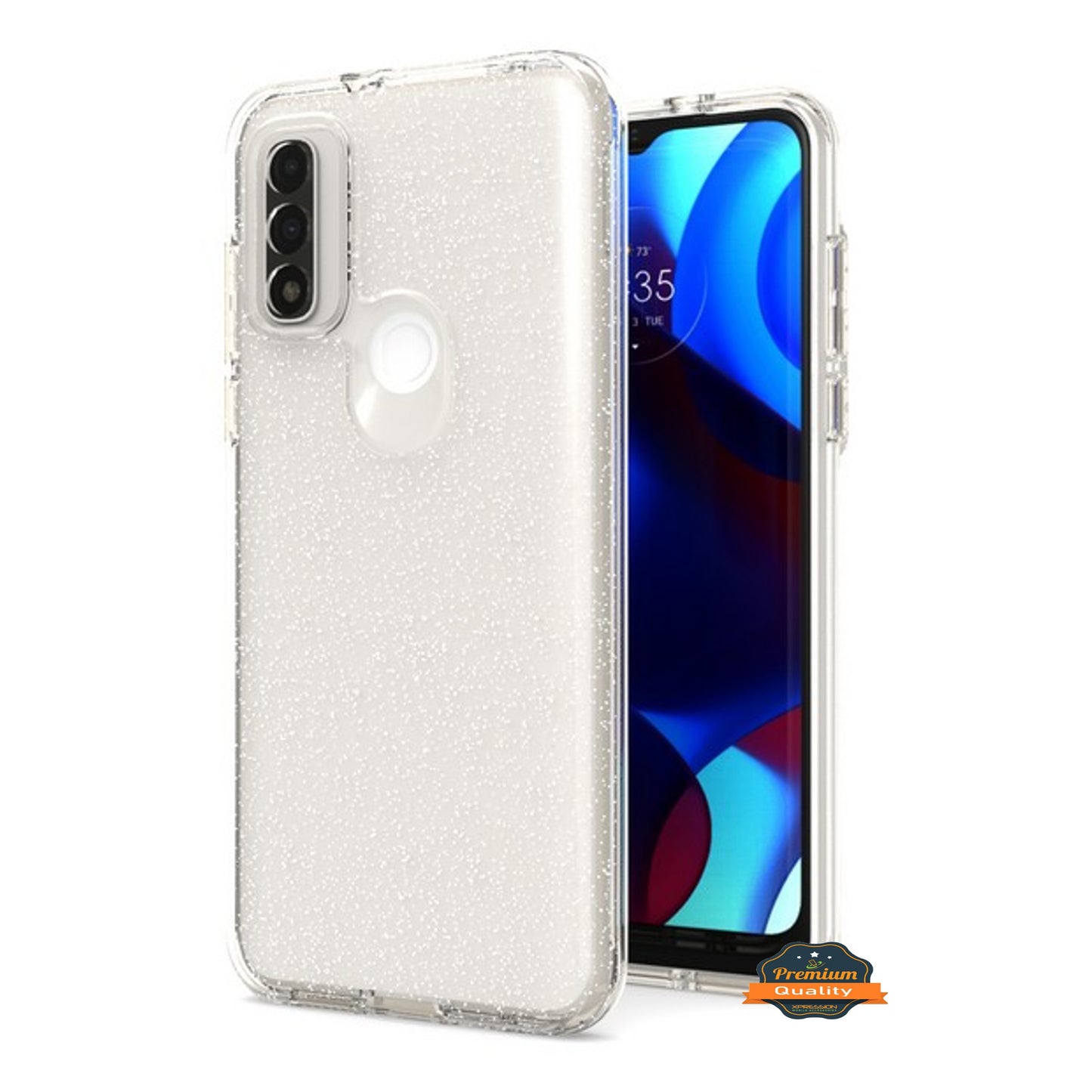 For TCL REVVL V Plus 5G Glitter Sparkle Bling Shiny Thin Slim Hybrid Shockproof Rubber Silicone TPU Gel Protective  Phone Case Cover