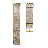 For Apple Watch Size 38/40/41mm Genuine Leather Replacement Band Strap Hybrid Wristbands Design Gold Buckle for iWatch Series 7/SE/6/5/4/3/2/1  Phone Case Cover