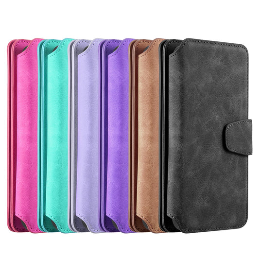 For Apple iPhone 14 /Plus Pro Max Wallet Magnetic Detachable Zipper Pocket Leather Flip Pouch 7 Credit Card Slots  Phone Case Cover