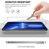 For Apple iPhone 13 /13 Pro Tempered Glass Screen Protector, Heavy Duty Anti-Scratch Anti-Bubble Tempered Glass Film 9H Hardness Clear Screen Protector
