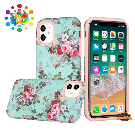 For Apple iPhone 14 Plus 6.7" Bliss Floral Stylish Design Hybrid Rubber TPU Hard PC Shockproof Armor Slim Fit  Phone Case Cover