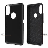 For Alcatel 3V 5032w (2019) Hybrid Dual Layer Hard PC Cases Shockproof TPU Rugged Bumper Black Phone Case Cover