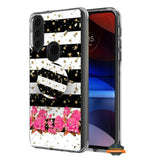 For Motorola Moto G Power 2022 Elegant Pattern Design Bling Glitter Hybrid Cases with Ring Stand Pop Up Finger Holder Kickstand  Phone Case Cover