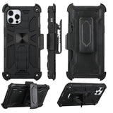 For Apple iPhone 13 Pro (6.1") Hybrid 3in1 Combo Holster Belt Clip with Kickstand, Full-Body Protective Military-Grade  Phone Case Cover