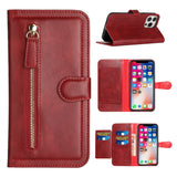 For Motorola Moto Edge (2022) Multi Credit Card Holder Zipper Storage PU Leather Wallet Pockets Double Flap Pouch Flip  Phone Case Cover